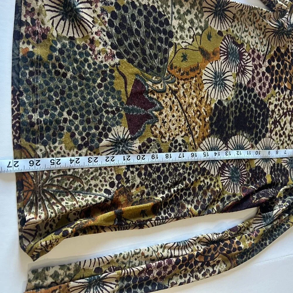 Karen Kane long sleeve sheer brown multi floral tunic, large - Picture 6 of 6